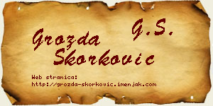 Grozda Skorković vizit kartica